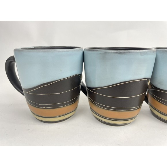 Tabletops Gallery Hand Painted SOUTHWEST Mug Set Of 4 - Picture 11 of 16